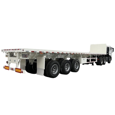 सीआईएमसी स्टील लोहा सबसे कम कीमत लोहा 315/80r22.5 50t 13 एम 3 अक्ष भारी शुल्क बहुमुखी फ्लैटबेड ट्रक अर्ध ट्रेलर