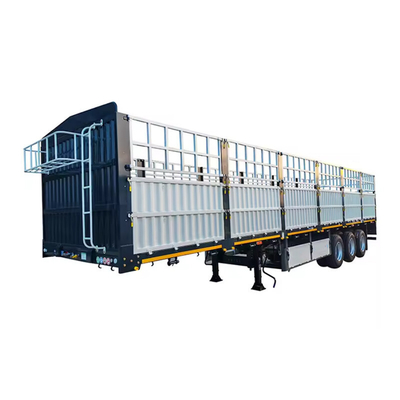 सीआईएमसी 3 अक्ष 12500*2500*3800mm 60T साइड दीवार 1800mm या अनुकूलित भारी शुल्क यांत्रिक वसंत निलंबन बाड़ अर्ध ट्रेलर