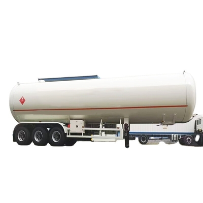 CIMC Q345R 3 एक्सल 13150*2500*4100 मिमी वैक्यूम इन्सुलेशन के साथ 26CBM 2 प्रेशर गेज बेंच वजन 15,200kgs एलएनजी टैंक सेमी ट्रेलर