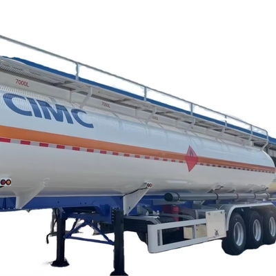 सीआईएमसी 3 एक्सल्स 8000L/5500L/7000L/7500L पेट्रोल और डीजल 4 डिब्बों डिजाइन 28 KL स्टील ईंधन हाइड्रोलिक टैंक ट्रेलर