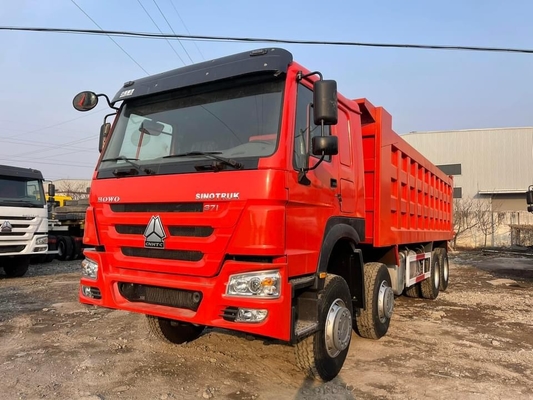 होवो ब्रांड 8x4 डंप ट्रक 375/450 हॉर्सपावर मैनुअल ट्रांसमिशन डीजल ईंधन नई स्थिति निर्माण के लिए लोकप्रिय