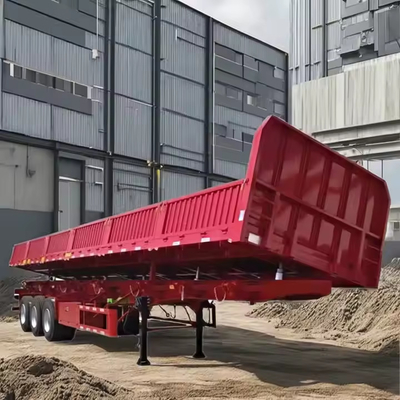 CIMC 40FT 3 एक्सल Tare वजन 8.5t भारी शुल्क यांत्रिक निलंबन दीवार साइड रोलओवर अर्ध ट्रेलर