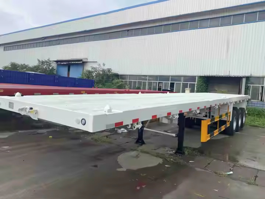 CIMC 40/45ft स्टील 4Axle ओवरसाइज्ड कंटेनरीकृत कार्गो एक्सटेंडेबल फ्लैटबेड ट्रेलर