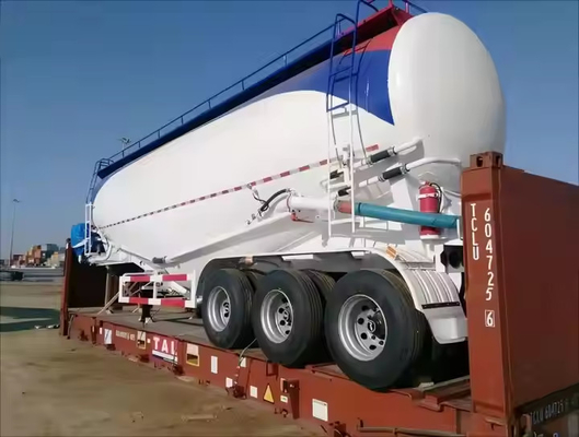 3 अक्ष 40T परिवहन सीमेंट पीवीसी कण उड़ती राख दानेदार सामग्री सीमेंट टैंक अर्ध ट्रेलर