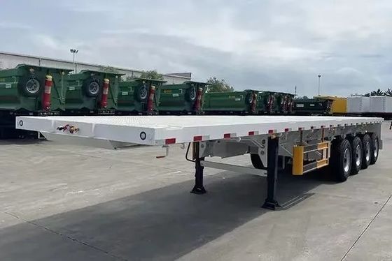 30 टन से 100 टन क्षमता और ट्रक ट्रेलर के लिए 12 सेट ट्विस्ट लॉक फ्लैटबेड सेमी ट्रेलर
