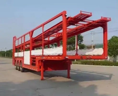 अधिकतम पेलोड 40 टन 2 एक्सल डबल डेक 8 कार /6 कार क्षमता कार एसयूवी परिवहन ट्रेलर
