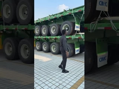 अनुकूलित 3 अक्ष 60T ले जाने 20ft\40ft कंटेनर बैग्ड सीमेंट थोक कार्गो फ्लैटबेड ट्रेलर